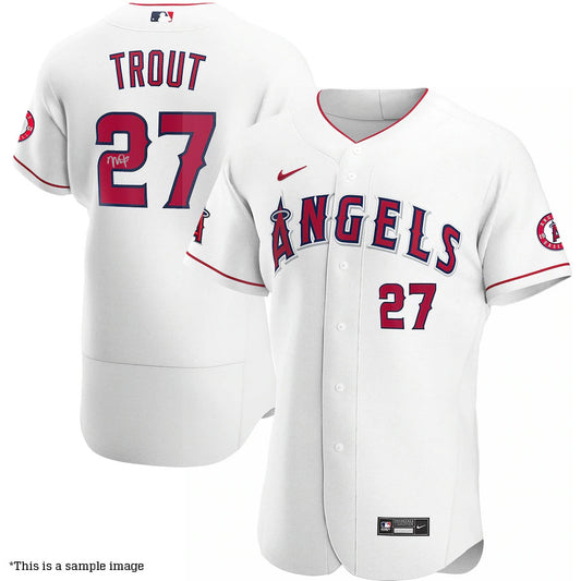 Mike Trout Autographed White Authentic Angels Jersey