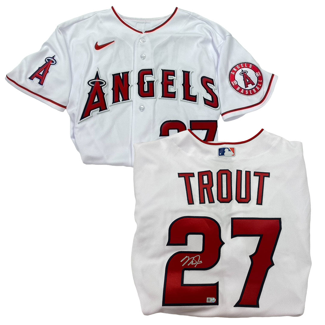 Mike Trout Autographed White Authentic Angels Jersey