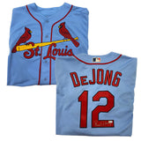 Paul DeJong Autographed Cardinals Authentic Blue Jersey