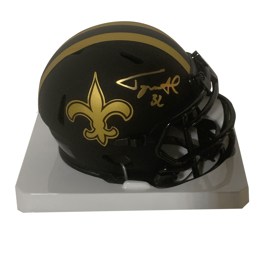 Tyrann Mathieu Autographed Saints Eclipse Black Mini Helmet