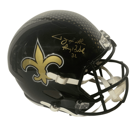Tyrann Mathieu Autographed "Honey Badger" Saints On Field Alternate Full Size Replica Helmet
