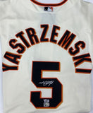 Mike Yastrzemski Autographed Giants Cream Nike Replica Jersey