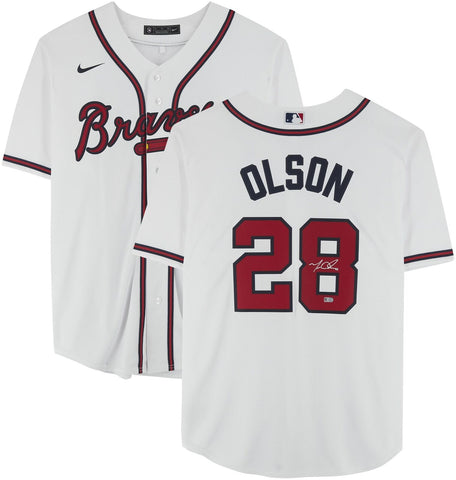 Matt Olson Autographed Braves White Replica Jersey